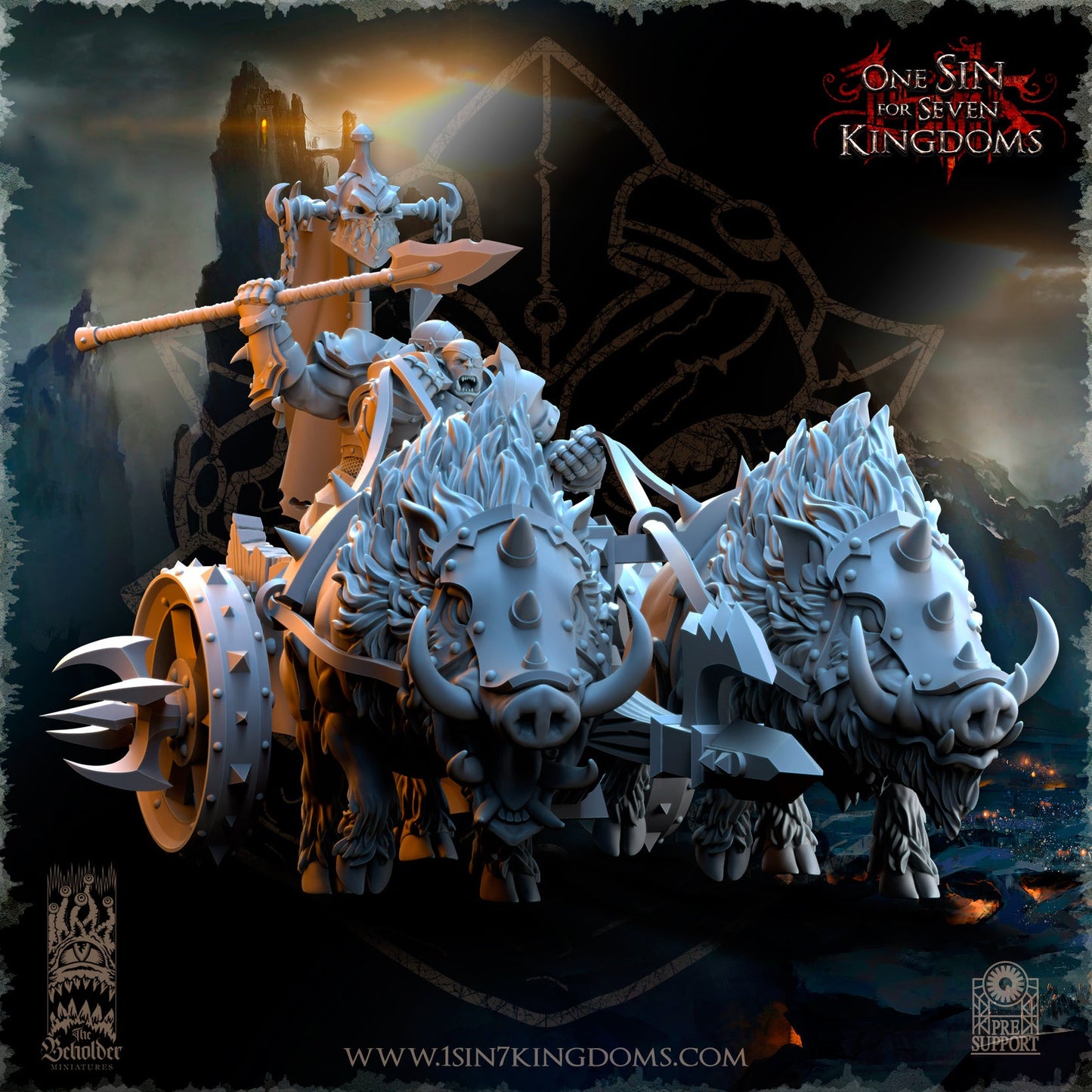 Nestah Orcs Chariots | The Beholder Miniatures 28/32mm Fantasy Wargaming Miniatures