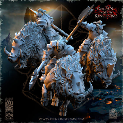 Nestah Orcs Beast Boars Riders | The Beholder Miniatures 28/32mm Fantasy Wargaming Miniatures