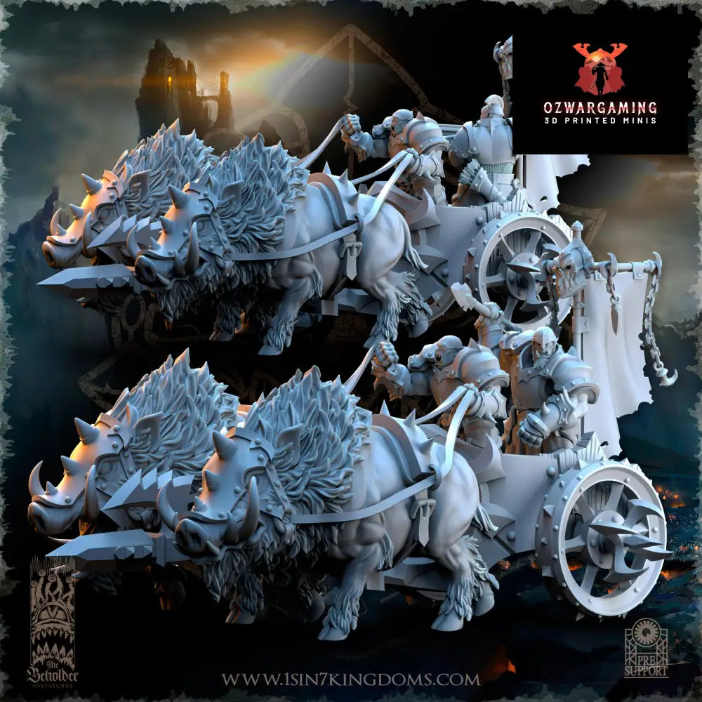 Nestah Orcs Chariots | The Beholder Miniatures 28/32mm Fantasy Wargaming Miniatures
