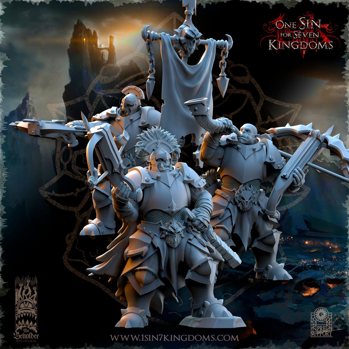 Nestah Orcs Crossbowers | The Beholder Miniatures 28/32mm Fantasy Wargaming Miniatures