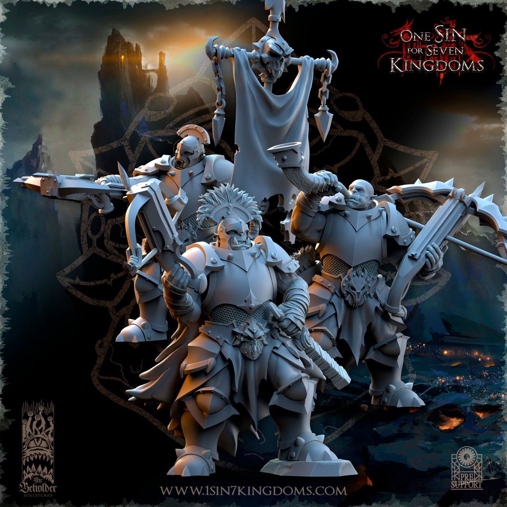 Nestah Orcs Crossbowers | The Beholder Miniatures 28/32mm Fantasy Wargaming Miniatures