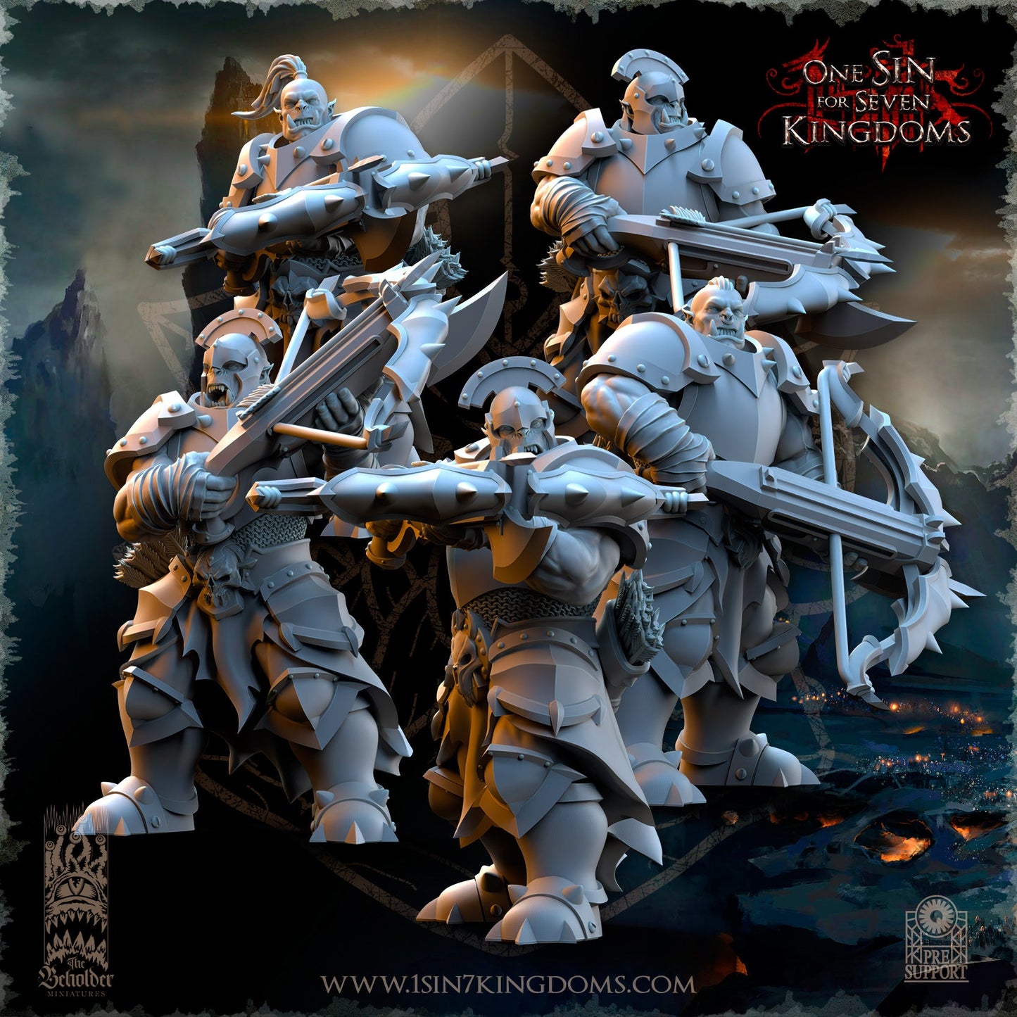 Nestah Orcs Crossbowers | The Beholder Miniatures 28/32mm Fantasy Wargaming Miniatures
