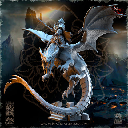 Khur Gann Nestah Orc Warlord on Dragon | The Beholder Miniatures 28/32mm Fantasy Wargaming Miniatures