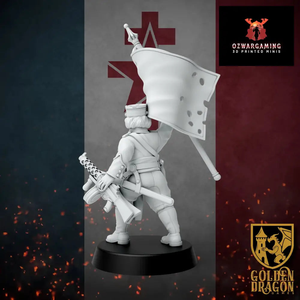 New French Republic Major Marie Courtemanche | Golden Dragon Games Weird WW2 Role Playing Miniatures