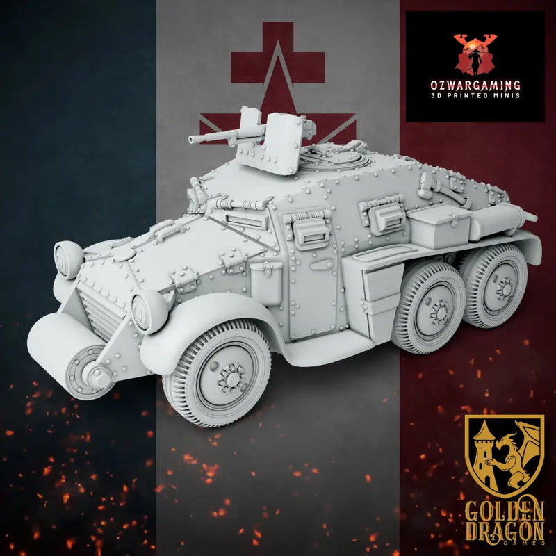 New French Republic P28 Armored Truck | Golden Dragon Games Weird WW2 Role Playing Miniatures