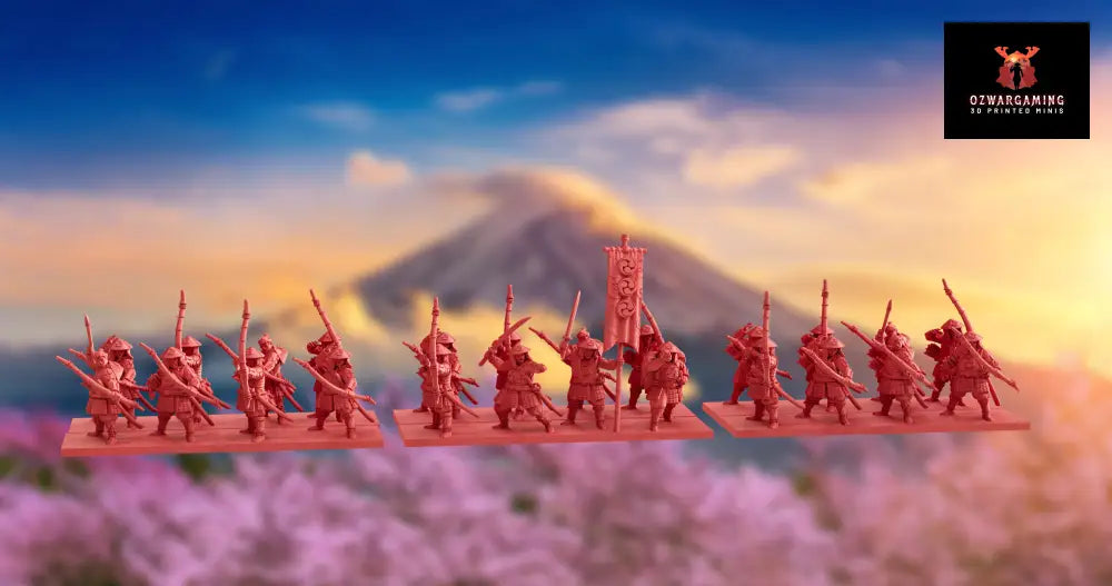 Nippon Bow Ashigaru | OzWG X Kyoushuneko 10mm Fantasy Wargaming Miniatures Role Playing Miniatures