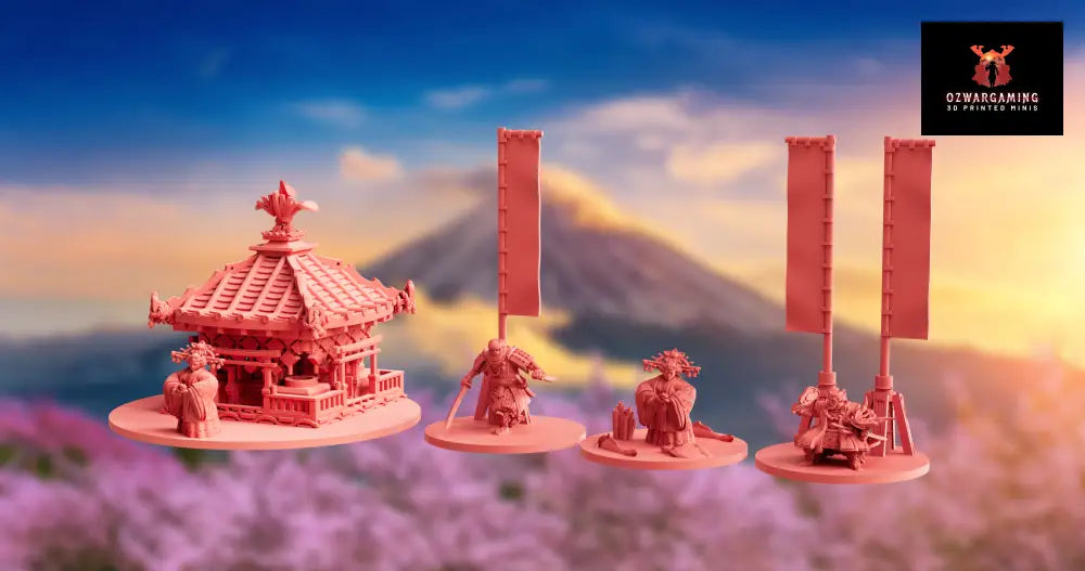 Nippon Character Pack | OzWG X Kyoushuneko 10mm Fantasy Wargaming Miniatures Role Playing Miniatures
