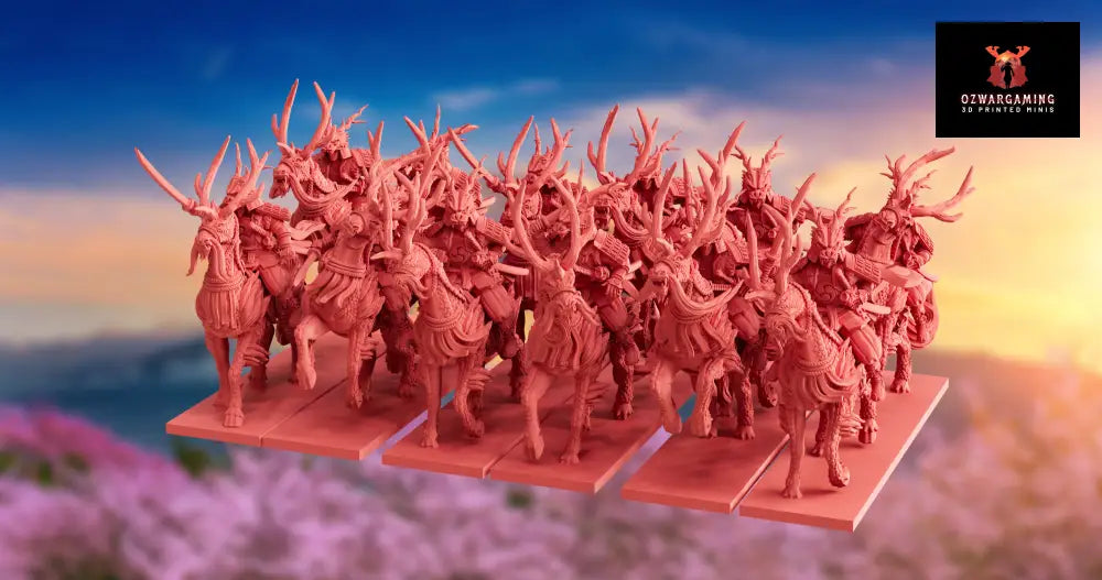 Nippon Samurai Cavalry | OzWG X Kyoushuneko 10mm Fantasy Wargaming Miniatures Role Playing Miniatures