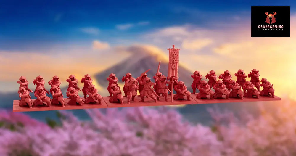 Nippon Teppo Ashigaru | OzWG X Kyoushuneko 10mm Fantasy Wargaming Miniatures Role Playing Miniatures