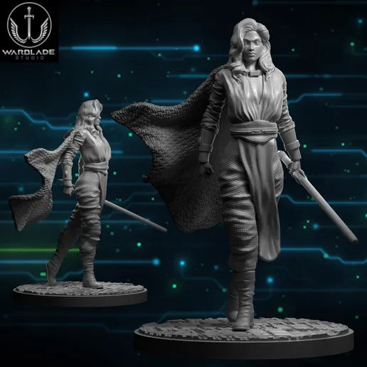 Shatter Scale Nomi Sunrider | Warblade Studios 40mm Miniatures Role Playing Miniatures