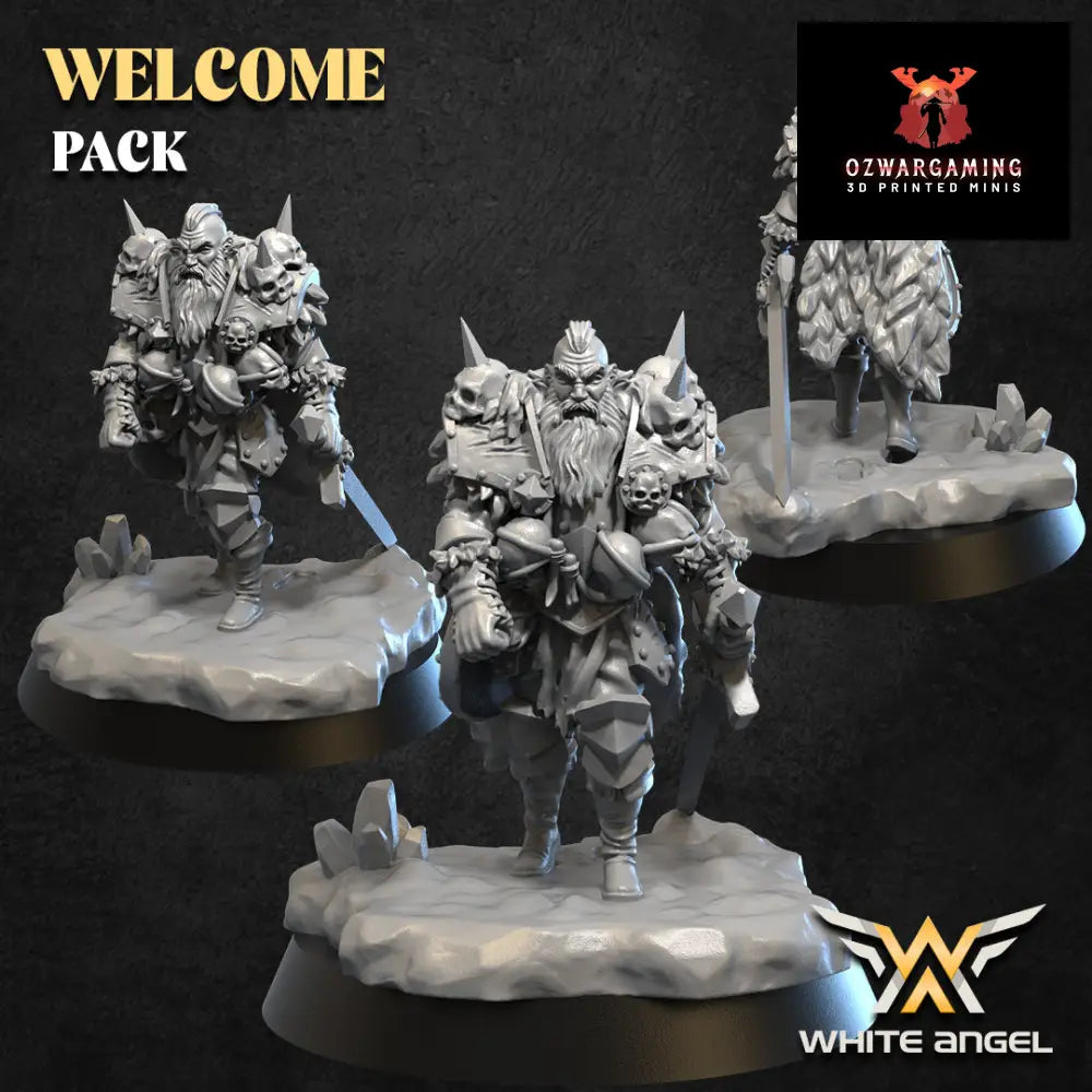 Nordic Viking Hero | White Angel 28/32mm Fantasy Wargaming Miniatures Role Playing Miniatures