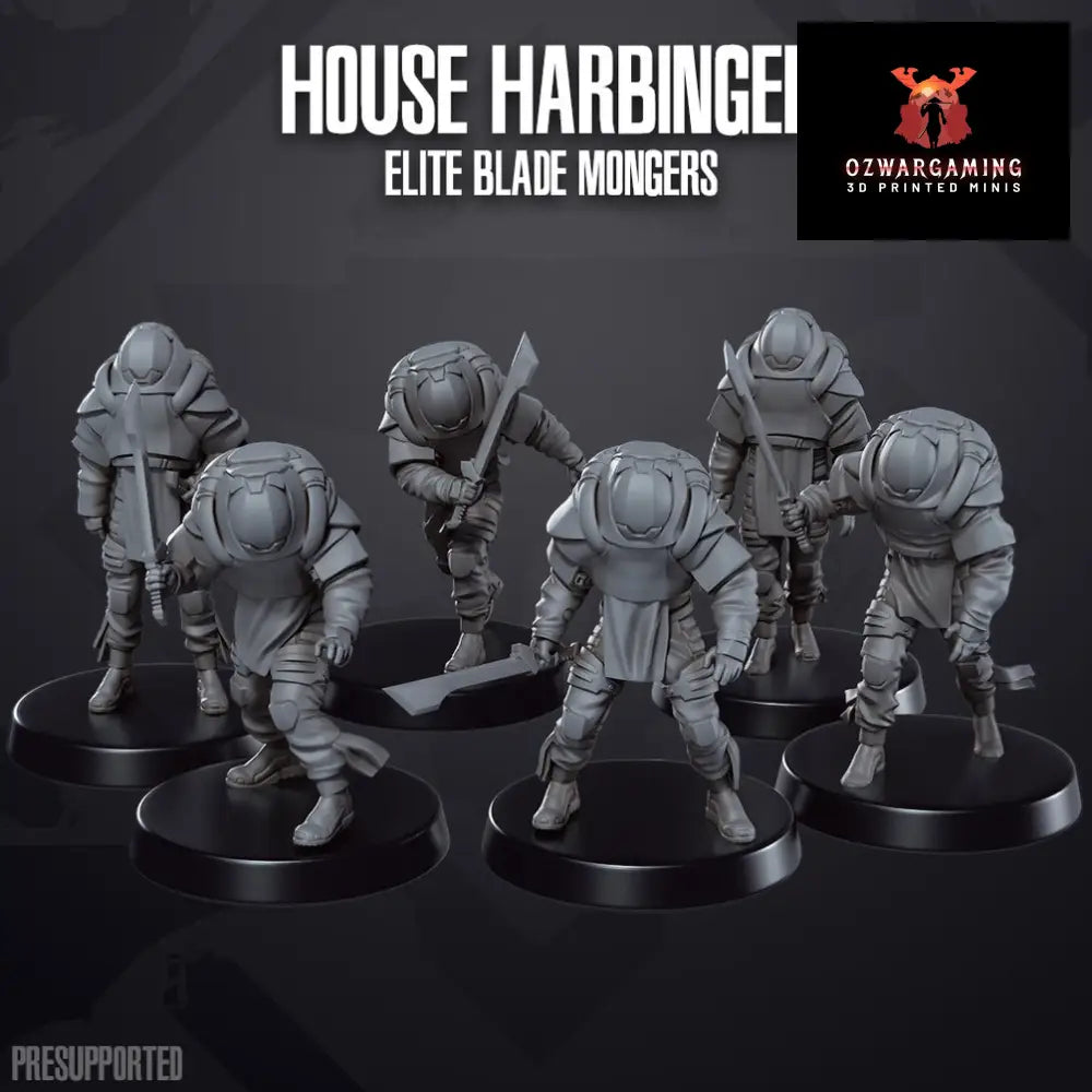 Oasis Imperium: House Harbinger Blade Mongers | Skullforge Studios 32mm Wargaming Miniatures Role Playing Miniatures