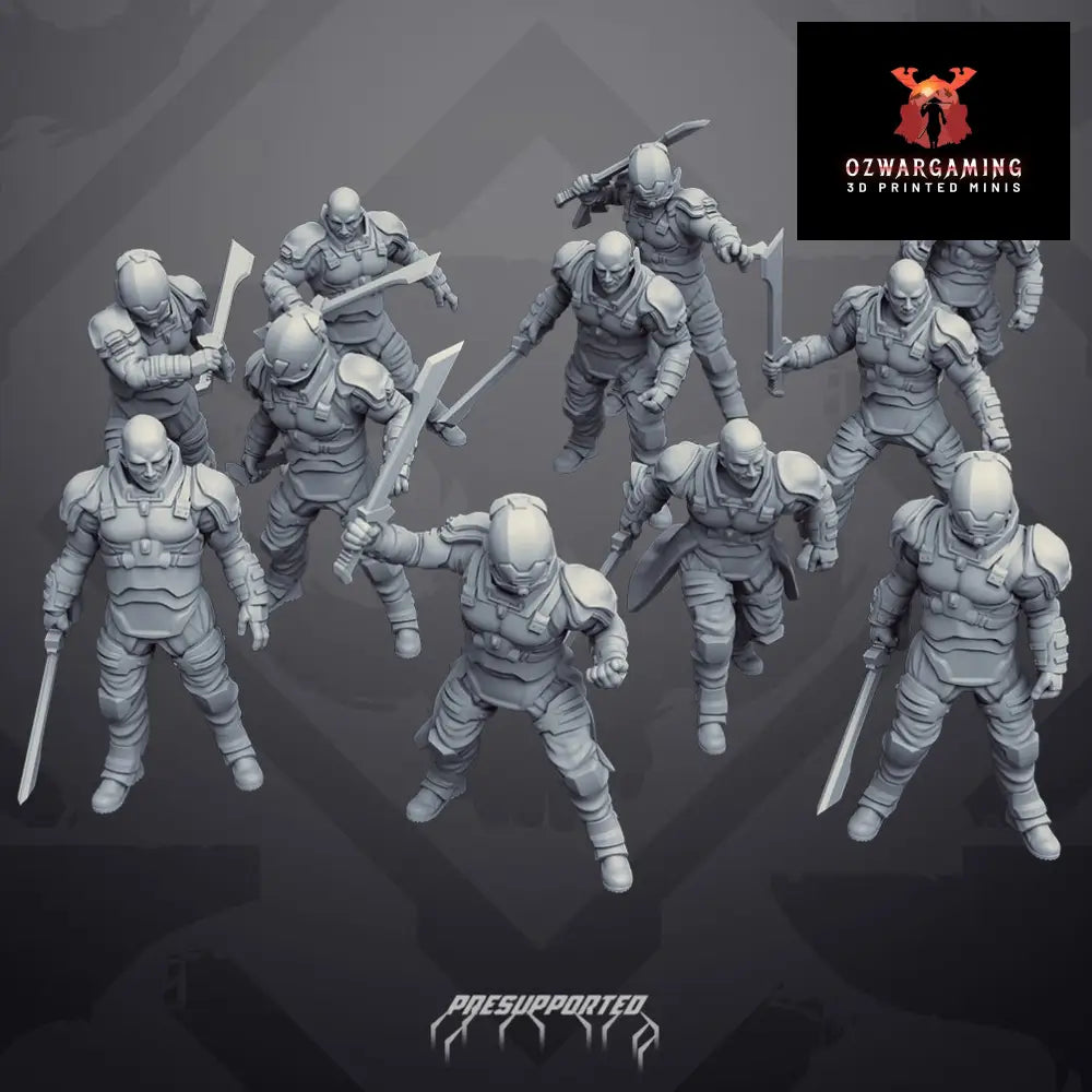 Oasis Imperium: House Harbinger Praetorians | Skullforge Studios 32mm Wargaming Miniatures Role Playing Miniatures