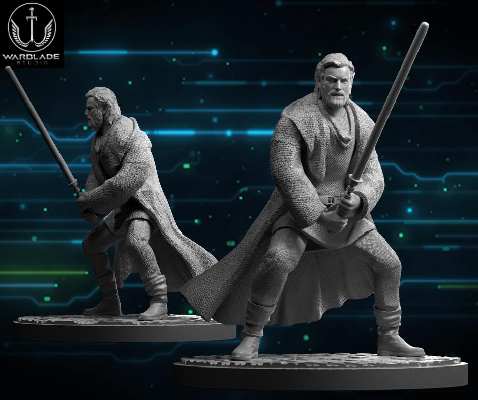 Shatter Scale ObiWan 2 | Warblade Studios 40mm Miniatures Role Playing Miniatures