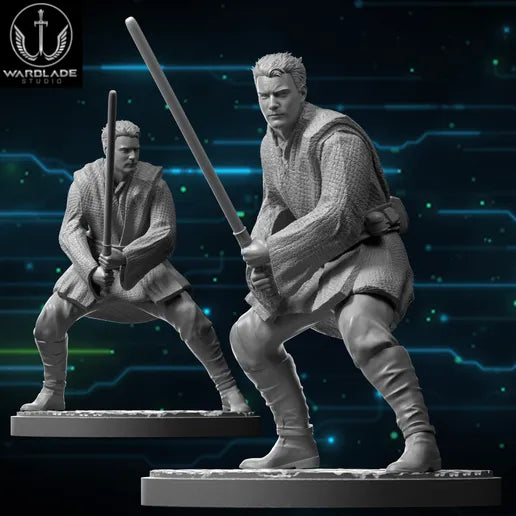 Shatter Scale Obi Wan | Warblade Studios 40mm Miniatures Role Playing Miniatures