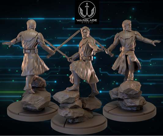 Shatter Scale ObiWan Clone Wars | Warblade Studios 40mm Miniatures Role Playing Miniatures