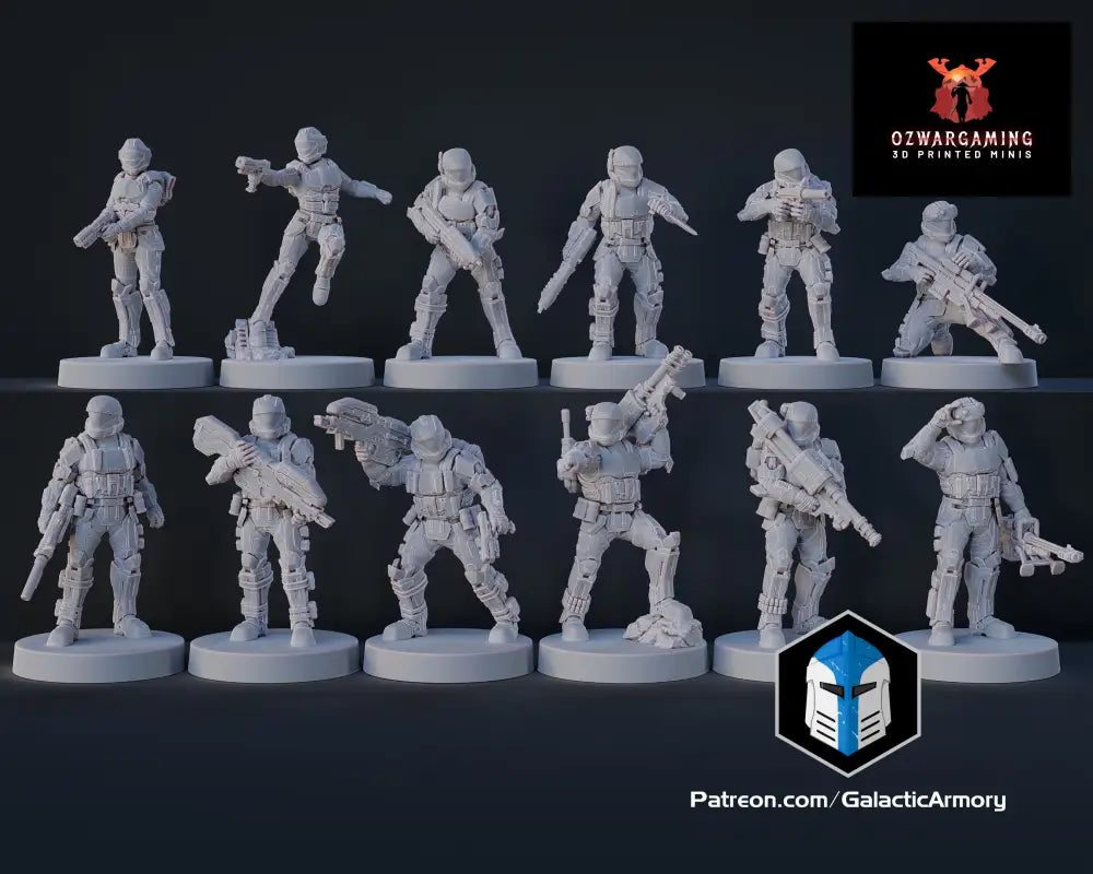 ODST Drop Troops |Galactic Armory 32mm SCI-FI Wargaming Miniatures Role Playing Miniatures