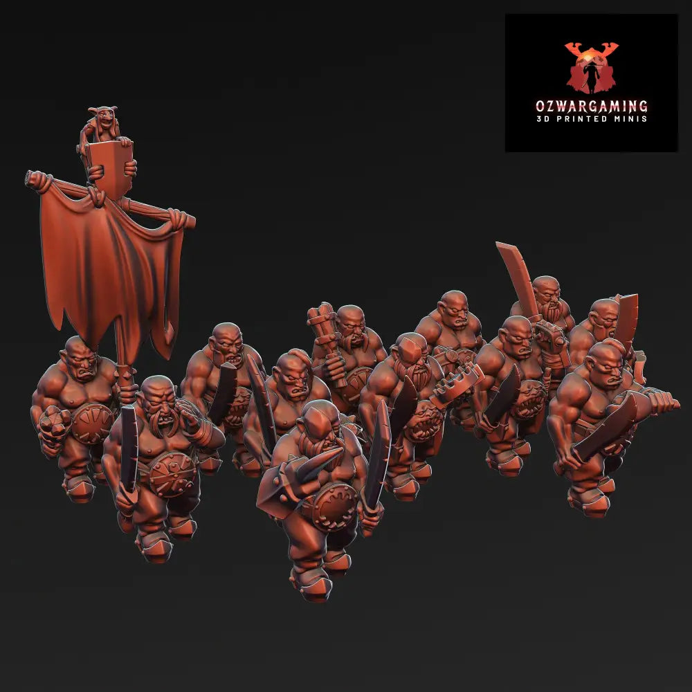 Ogre Tribes Bull Ogres | Greenskin Miniatures 10Mm Fantasy Wargaming Role Playing