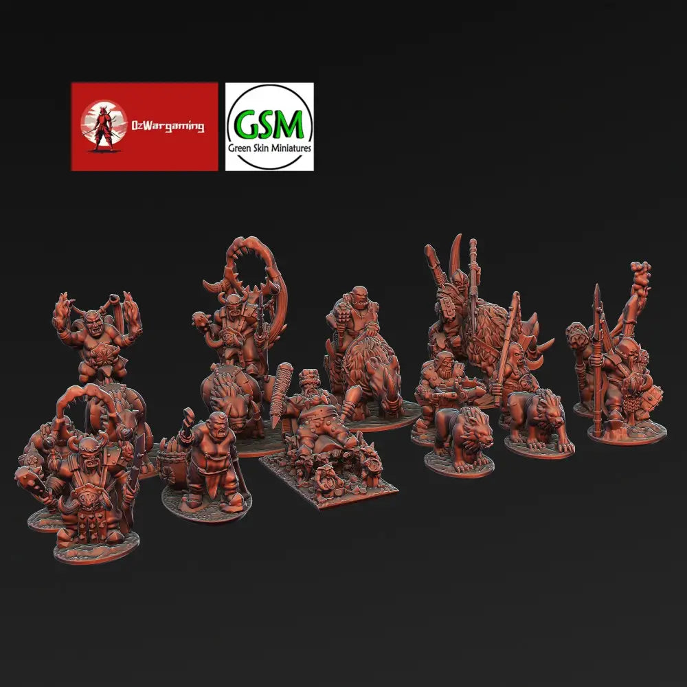 Ogre Tribes Character Pack | Greenskin Miniatures 10Mm Fantasy Wargaming Role Playing