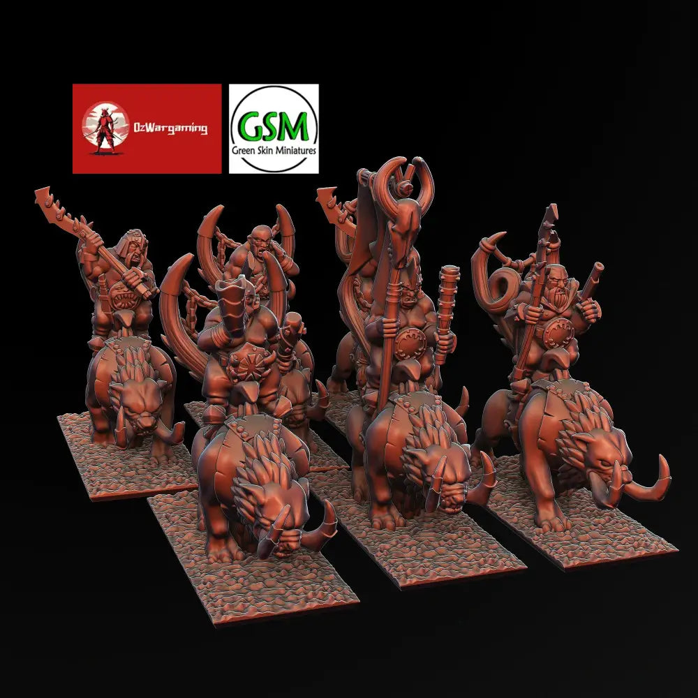 Ogre Tribes Sabretusk Riders | Greenskin Miniatures 10Mm Fantasy Wargaming Role Playing