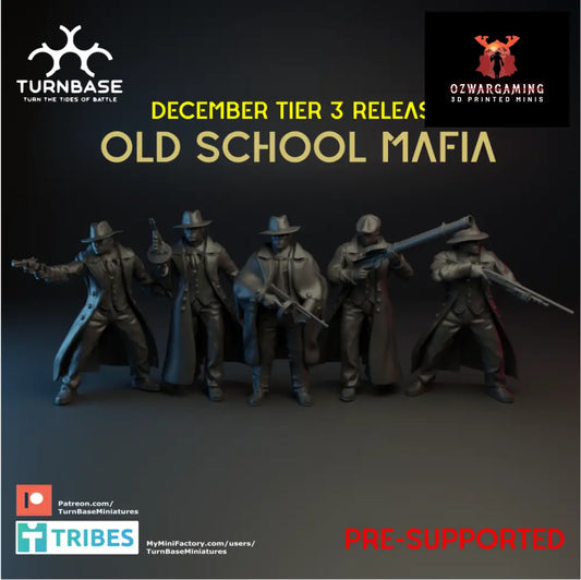 Old School Mafia Gang | Turnbase Modern Military Wargaming Miniatures Role Playing Miniatures