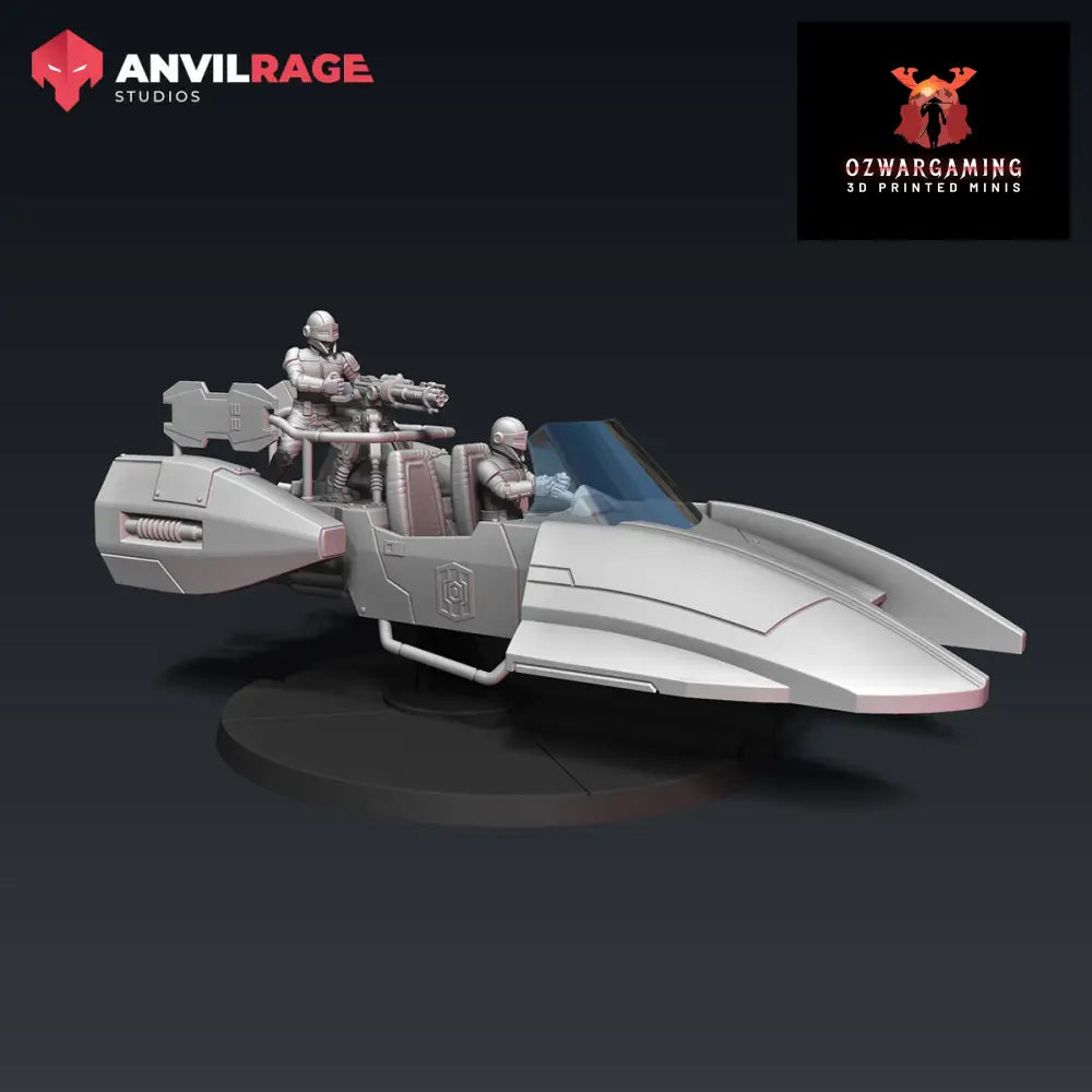 Old Way Peacekeeper Landspeeder | Anvilrage Galactic SciFi Miniatures 32mm 1/47 Legion Scale Role Playing Miniatures