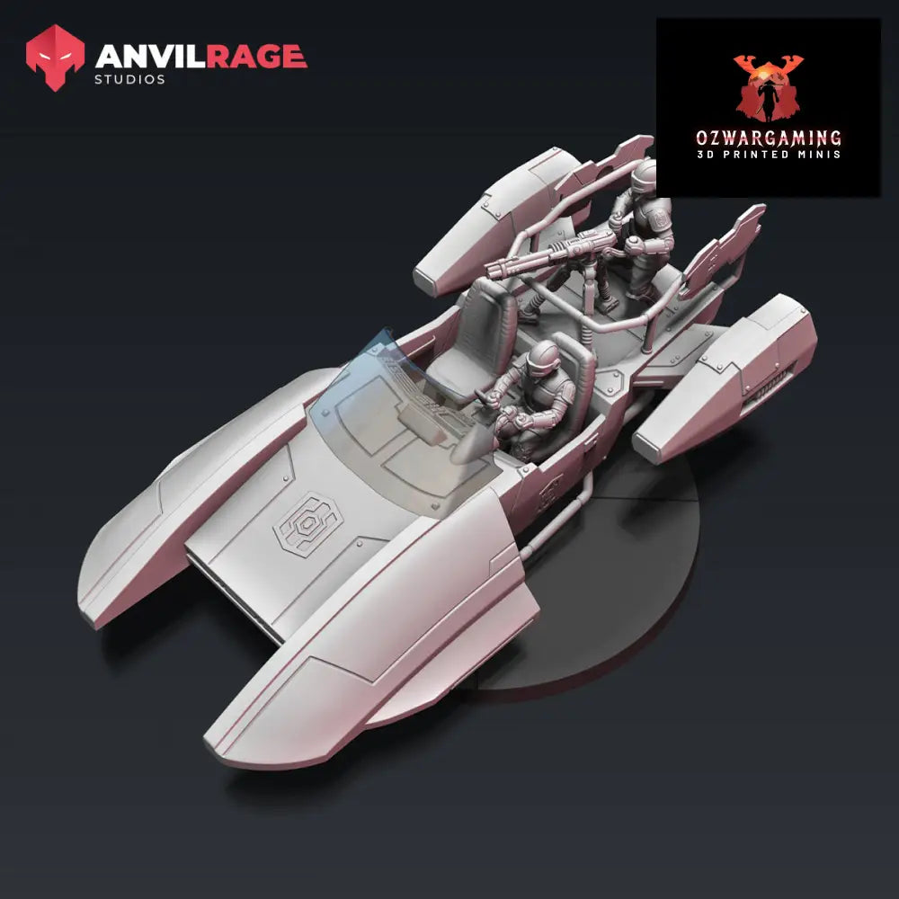 Old Way Peacekeeper Landspeeder | Anvilrage Galactic SciFi Miniatures 32mm 1/47 Legion Scale Role Playing Miniatures