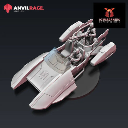 Old Way Peacekeeper Landspeeder | Anvilrage Galactic SciFi Miniatures 32mm 1/47 Legion Scale Role Playing Miniatures