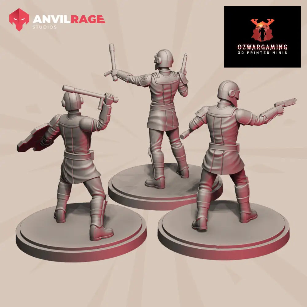 Old Way Peacekeepers | Anvilrage Galactic SciFi Miniatures Shatter Scale Role Playing Miniatures