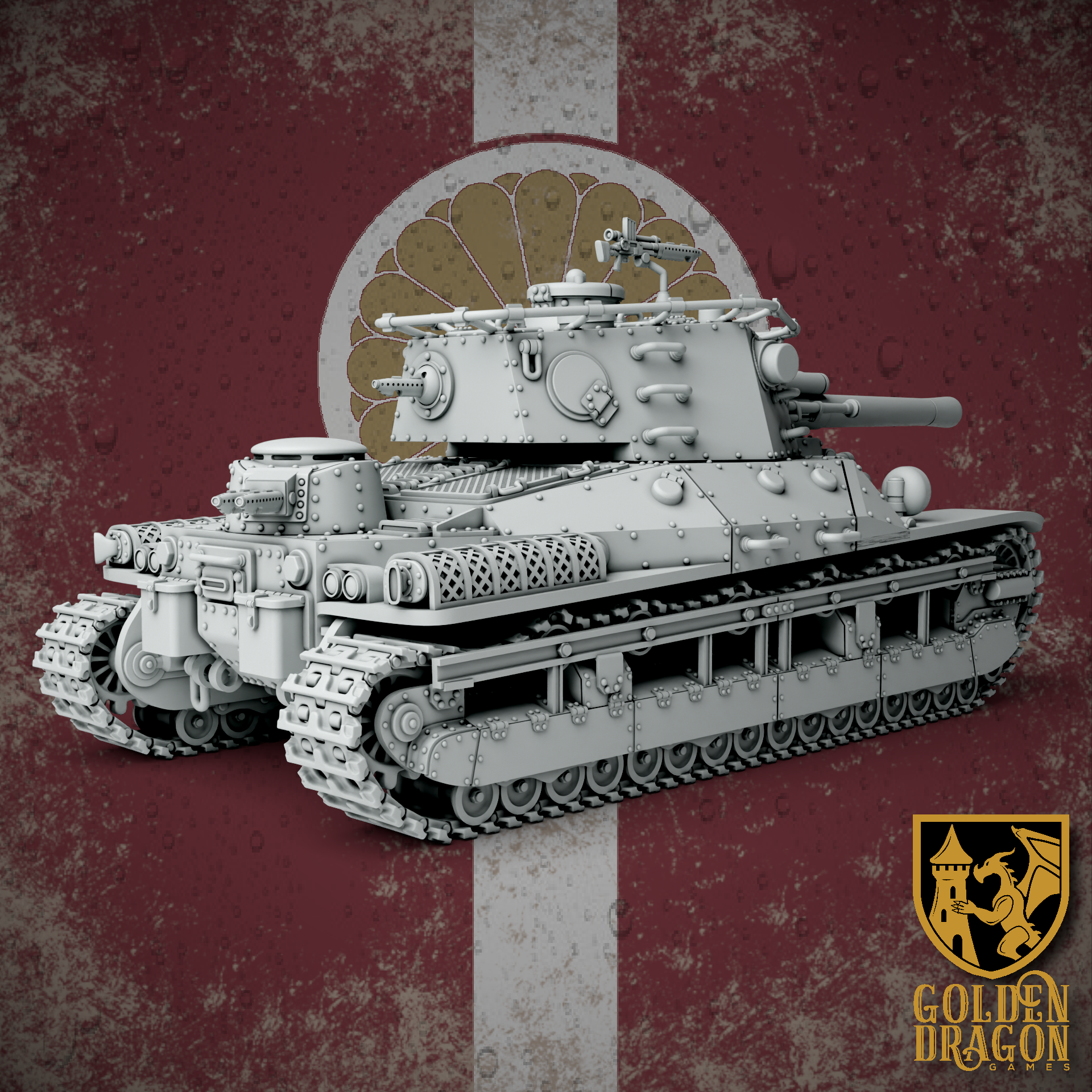 Empire of Japan Type 90 O-Ni heavy Tank | Golden Dragon Games Weird WW2 Role Playing Miniatures