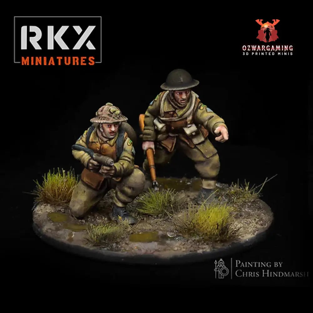 Operation Plunder Canadian Flamethrower Team | RKX Miniatures 28mm WW2 Wargaming Miniatures Role Playing Miniatures