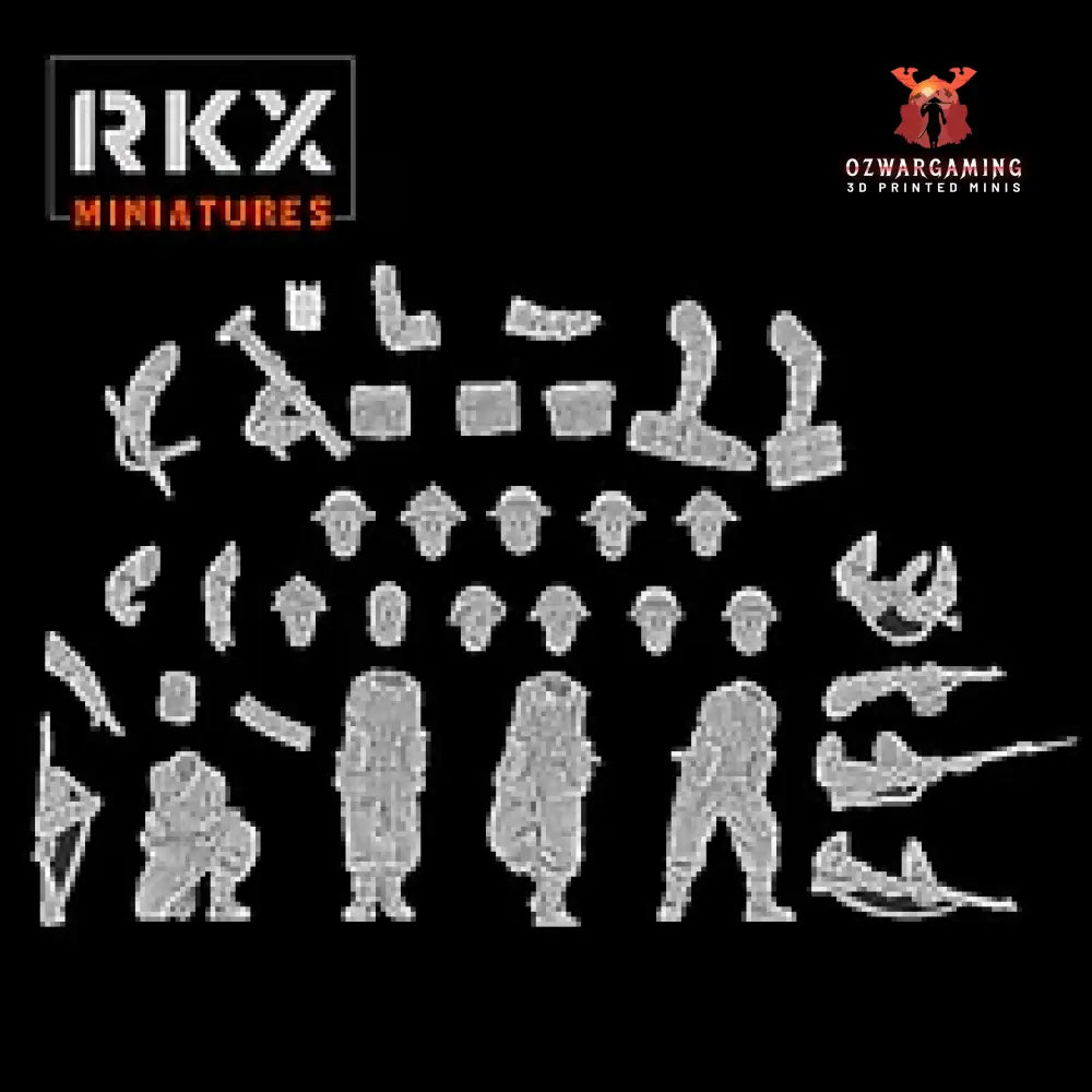 Operation Plunder Canadian Multi Part Build Kit | RKX Miniatures 28mm WW2 Wargaming Miniatures Role Playing Miniatures