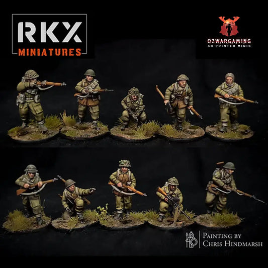 Operation Plunder Canadian Rifle Section ’Battle Order’ | RKX Miniatures 28mm WW2 Wargaming Miniatures Role Playing