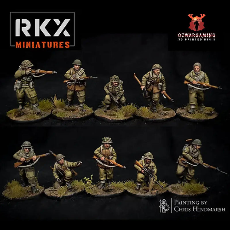 Operation Plunder Canadian Rifle Section ’Battle Order’ | RKX Miniatures 28mm WW2 Wargaming Miniatures Role Playing