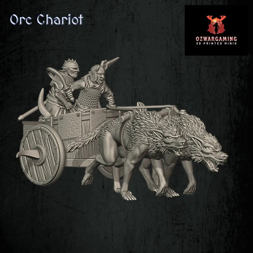 Orc Chariot | Quartermaster3D 25mm Fantasy Wargaming Miniatures Role Playing Miniatures