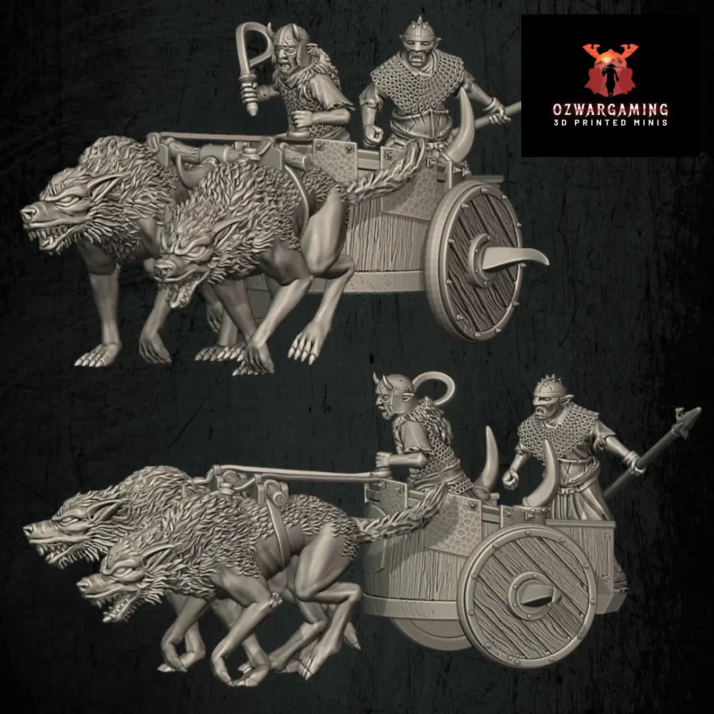 Orc Chariot | Quartermaster3D 25mm Fantasy Wargaming Miniatures Role Playing Miniatures