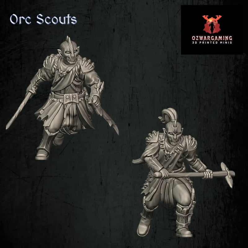 Orc Scouts | Quartermaster3D 25mm Fantasy Wargaming Miniatures Role Playing Miniatures