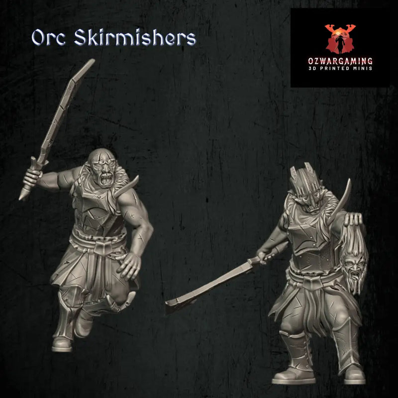 Orc Skirmishers | Quartermaster3D 25mm Fantasy Wargaming Miniatures Role Playing Miniatures