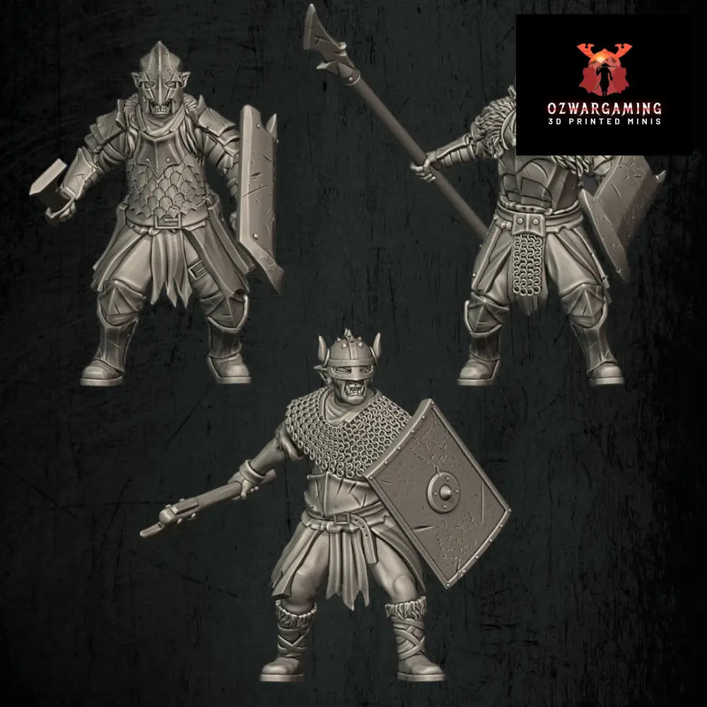 Orc Warrior Modular Kit | Quartermaster3D 25mm Fantasy Wargaming Miniatures Role Playing Miniatures