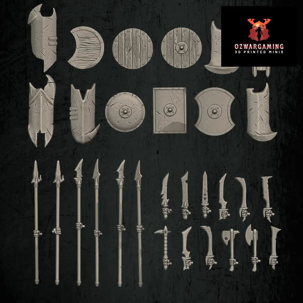 Orc Warrior Modular Kit | Quartermaster3D 25mm Fantasy Wargaming Miniatures Role Playing Miniatures