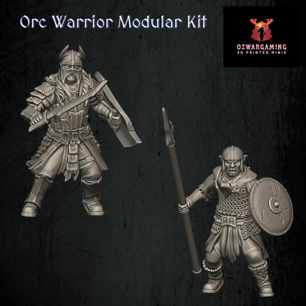Orc Warrior Modular Kit | Quartermaster3D 25mm Fantasy Wargaming Miniatures Role Playing Miniatures