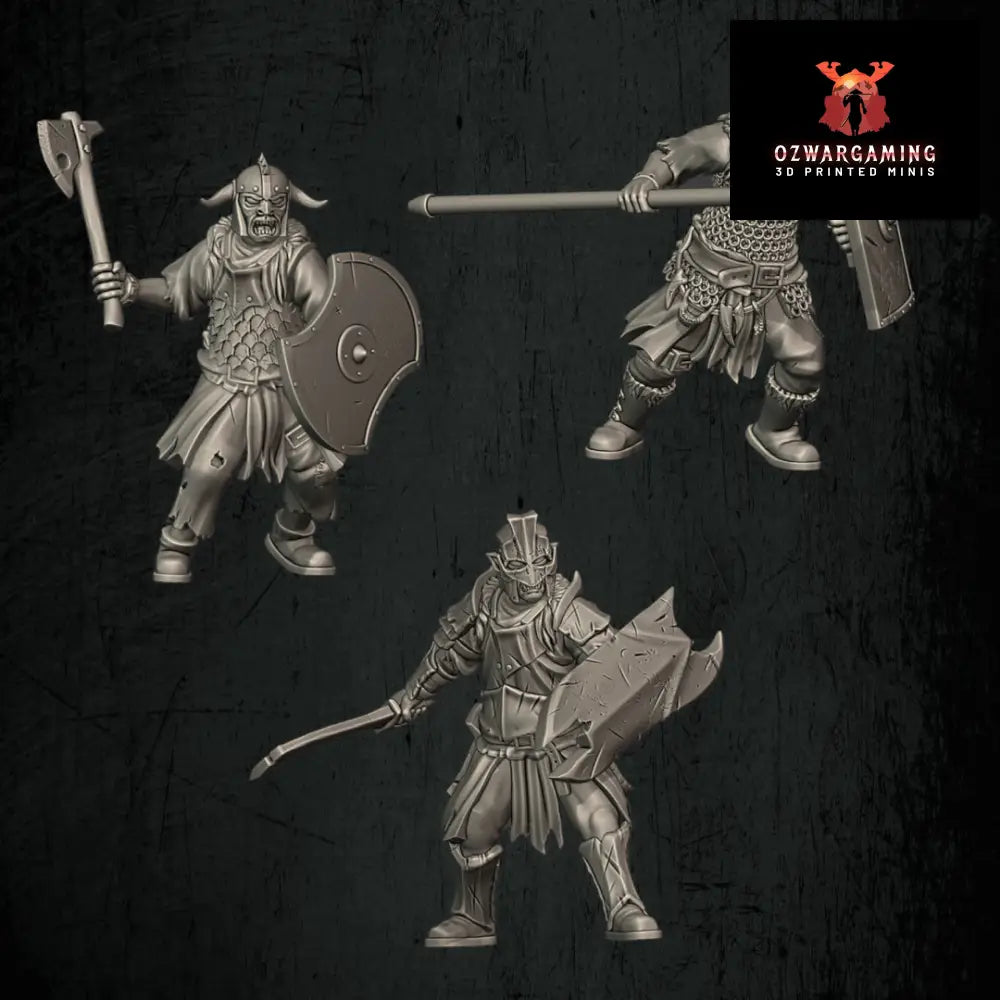 Orc Warrior Modular Kit | Quartermaster3D 25mm Fantasy Wargaming Miniatures Role Playing Miniatures