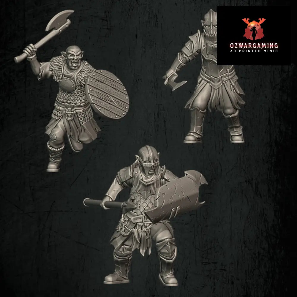 Orc Warrior Modular Kit | Quartermaster3D 25mm Fantasy Wargaming Miniatures Role Playing Miniatures