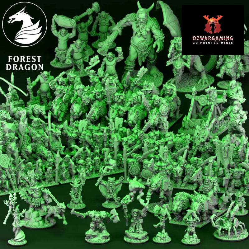 Orcs n Goblins Army Bundle | Forest Dragon 10mm Fantasy Wargaming Miniatures Role Playing Miniatures
