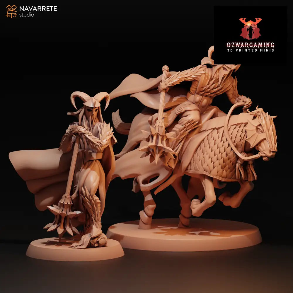 Oriental King Foot and Mounted | Navarrete Studios 25mm Fantasy Wargaming Miniatures