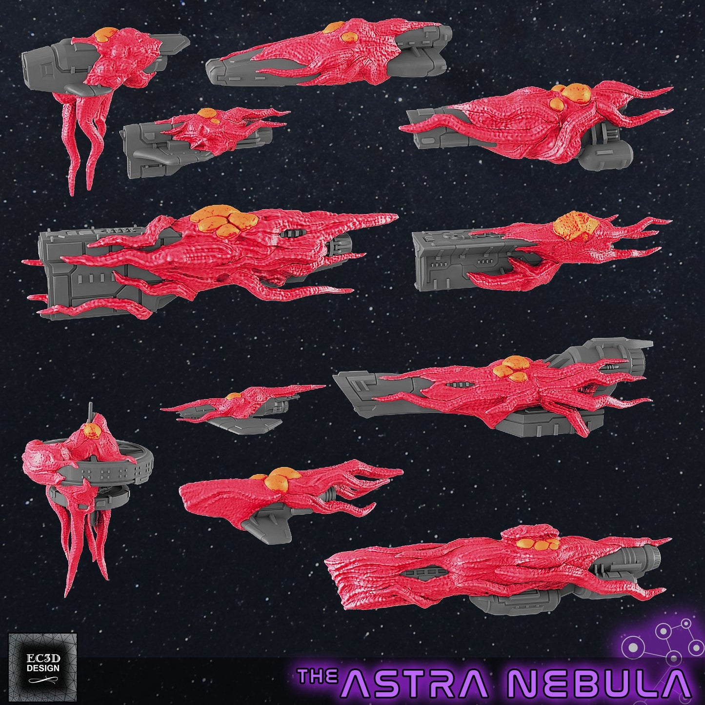 Overtaken Fleet | EC3D Fleet Scale Sci Fi Miniatures Role Playing Miniatures