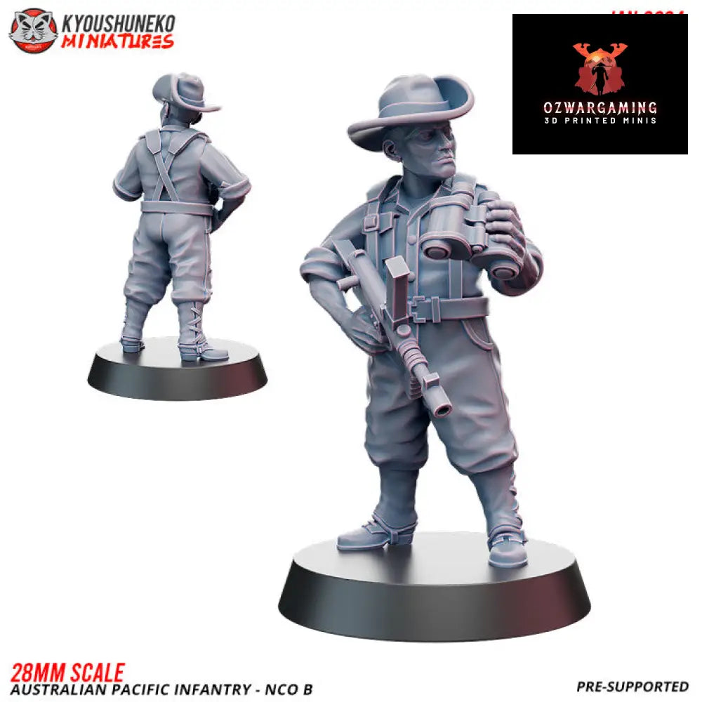 Pacific Australian NCO 2 | Kyoushuneko 28mm WW2 Wargaming Miniatures Role Playing Miniatures