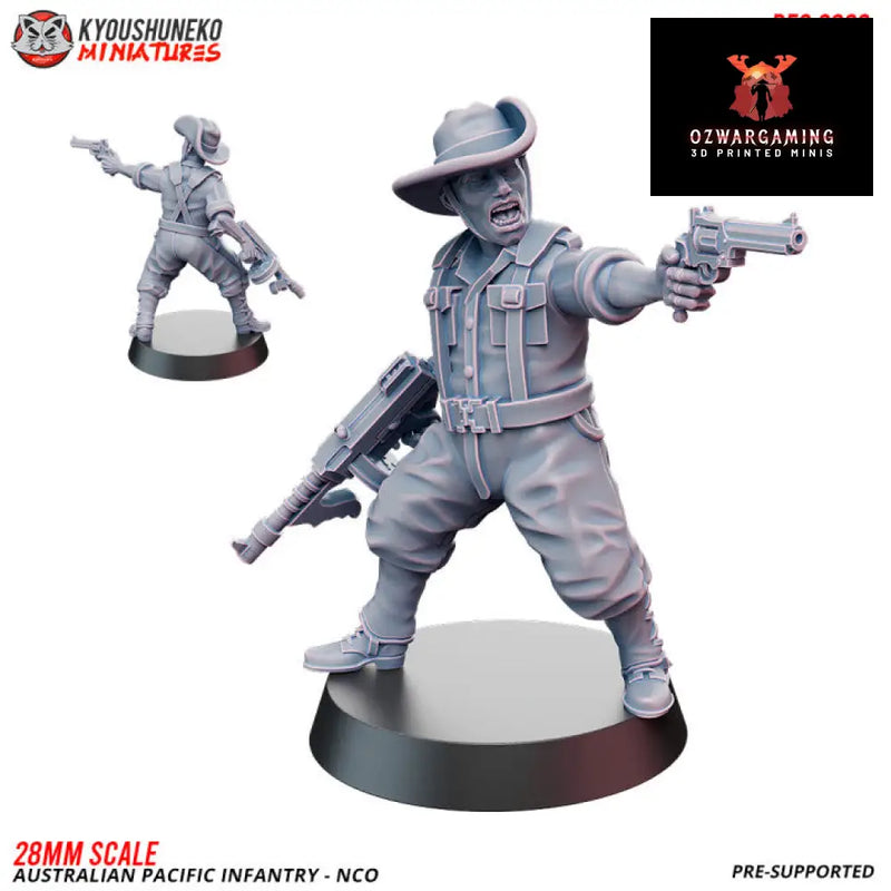 Pacific Australian NCO | Kyoushuneko 28mm WW2 Wargaming Miniatures Role Playing Miniatures
