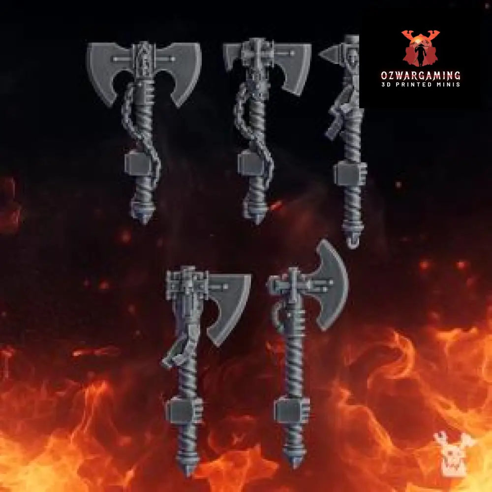 Pactum Aeturnum Crusader Axes | DakkaDakka.store Grimdark Wargaming Miniatures Role Playing Miniatures