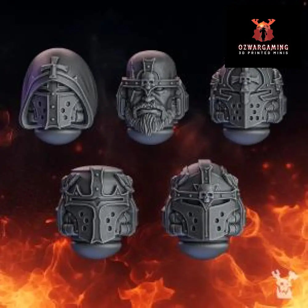 Pactum Aeturnum Crusader Heads | DakkaDakka.store Grimdark Wargaming Miniatures Role Playing Miniatures